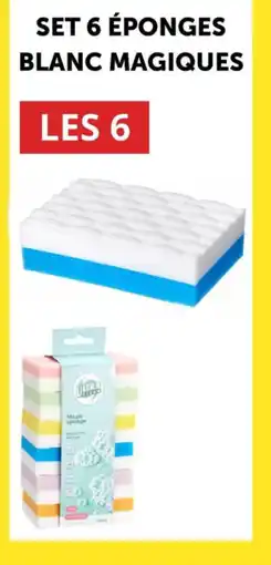 Centrakor Set 6 éponges blanc magiques offre