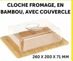 Centrakor Cloche fromage, en bambou, avec couvercle offre