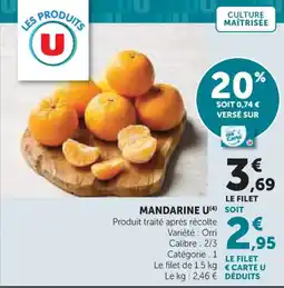 Hyper U Mandarine u offre