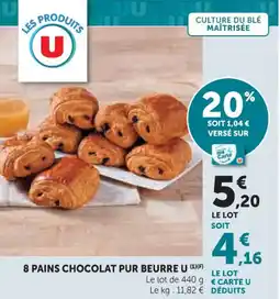 Hyper U 8 pains chocolat pur beurre u offre