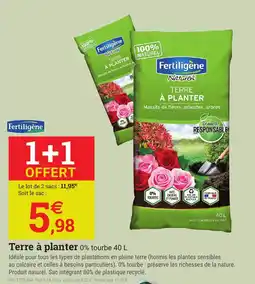 Espace emeraude FERTILIGÈNE Terre à planter offre