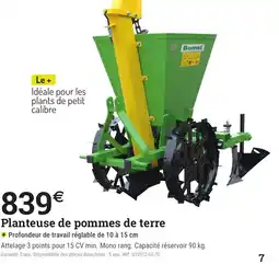 Espace emeraude Planteuse de pommes de terre offre