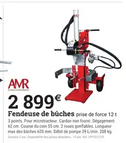 Espace emeraude AMR Fendeuse de bûches prise de force 12t offre