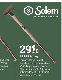 Espace emeraude Masse offre