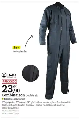 Espace emeraude Combinaison double zip offre