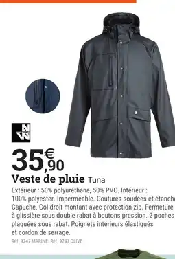 Espace emeraude Veste de pluie Tuna offre