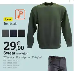 Espace emeraude Sweat molleton offre