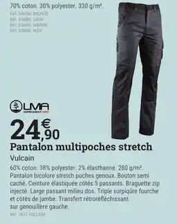 Espace emeraude Pantalon multipoches stretch offre