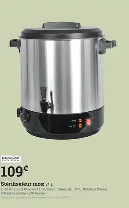 Espace emeraude Stérilisateur inox offre