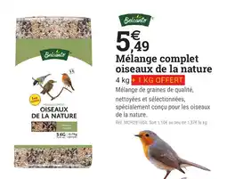 Espace emeraude BELCANTO Mélange complet oiseaux de la nature offre