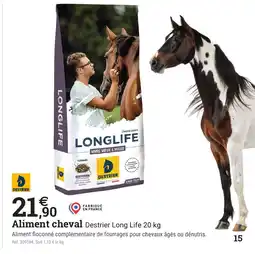 Espace emeraude Aliment cheval Destrier Long Life offre