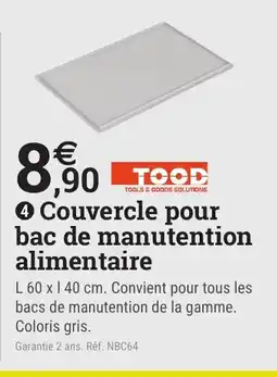 Espace emeraude Couvercle pour bac de manutention alimentaire offre