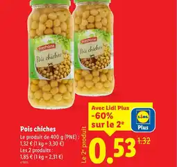 Lidl Pois chiches offre