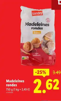 Lidl Madeleines rondes offre