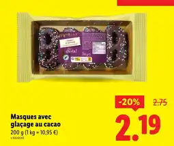 Lidl Masques avec glaçage au cacao offre