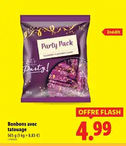 Lidl Bonbons avec tatouage offre