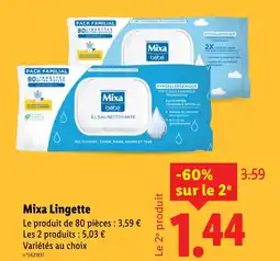 Lidl MIXA Lingette offre