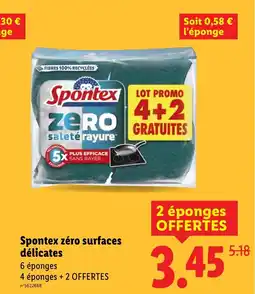Lidl SPONTEX zéro surfaces délicates offre