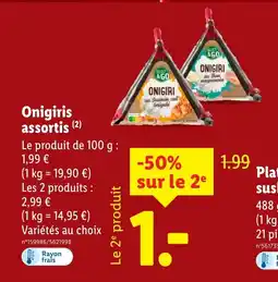 Lidl ONIGIRIS Assortis offre