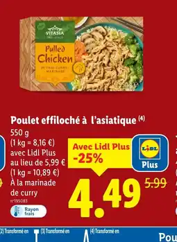 Lidl Poulet effiloché à l'asiatique offre
