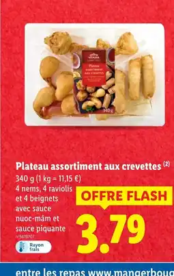 Lidl Plateau assortiment aux crevettes offre