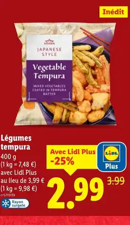 Lidl Légumes tempura offre