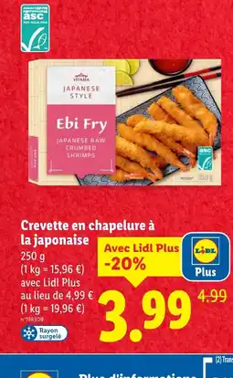 Lidl Crevette en chapelure à Plus d'informations offre