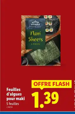 Lidl Feuilles d'algues pour maki offre
