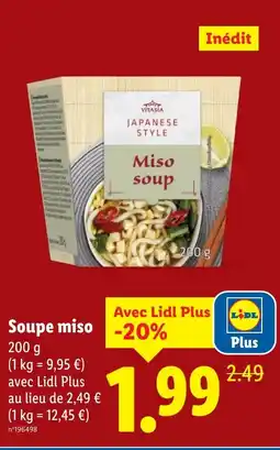 Lidl Soupe miso offre