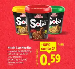 Lidl Nissin Cup Noodles offre