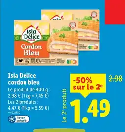 Lidl ISLA DÉLICE cordon bleu offre