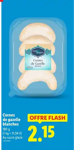 Lidl Cornes de gazelle blanches offre