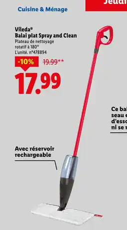 Lidl VILEDA Balai plat Spray and Clean offre