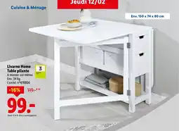 Lidl LIVARNO HOME Table pliante offre