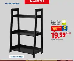 Lidl LIVARNO HOME Étagère noire offre