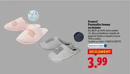 Lidl ESMARA Pantoufles femme ou homme offre