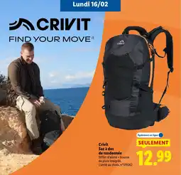 Lidl CRIVIT Sac à dos de randonnée offre
