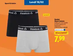 Lidl REEBOK Boxers homme offre