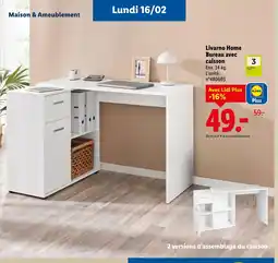 Lidl LIVARNO HOME Bureau avec caisson offre