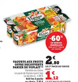 Bi1 PANIER DE YOPLAIT Yaourts aux fruits offre decouverte offre