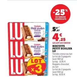 Bi1 LU Biscuits petit ecolier offre