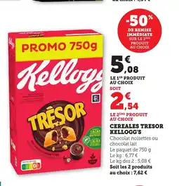 Bi1 KELLOGG'S Cereales tresor offre
