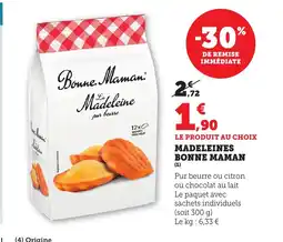 Bi1 BONNE MAMAN Madeleines offre