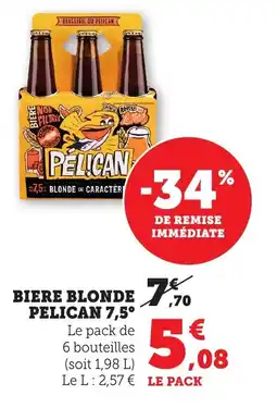 Bi1 PELICAN 7,5° Biere blonde offre