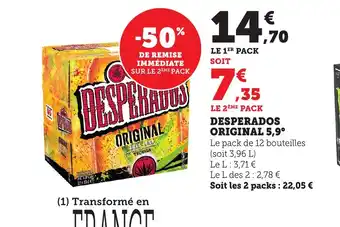 Bi1 DESPERADOS ORIGINAL 5,9° offre