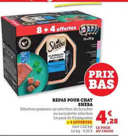Bi1 SHEBA Repas pour chat offre