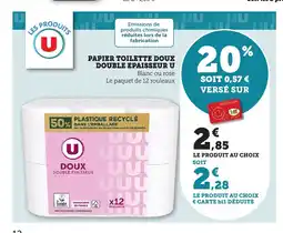 Bi1 U Papier toilette doux double epaisseur offre