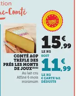 Bi1 Comté aop soit trèfle des prés les monts de joux offre