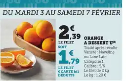 Bi1 U Orange a dessert offre