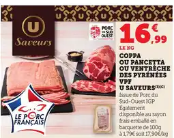 Bi1 Coppa ou pancetta ou ventreche des pyrénées vpf offre